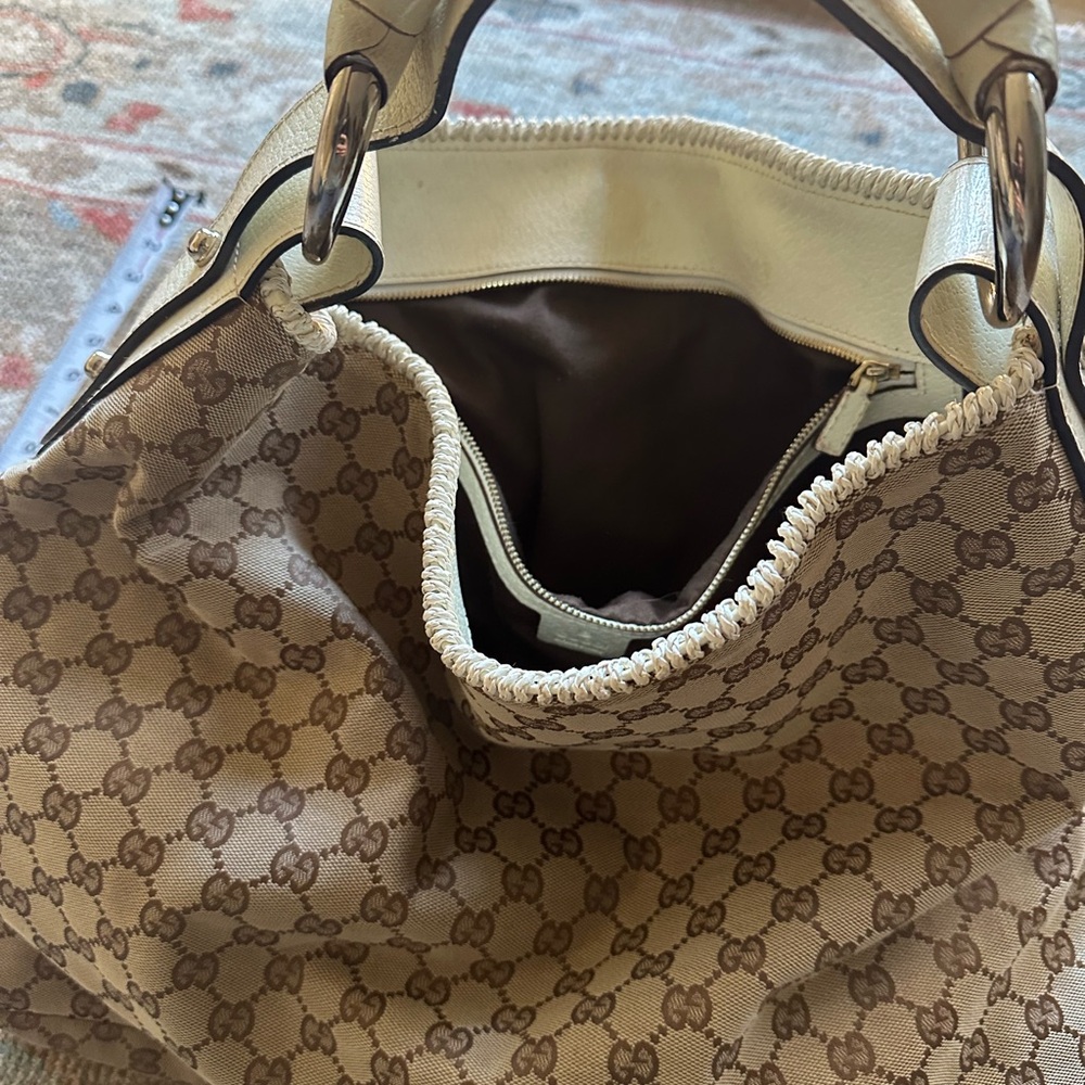 Gucci Tan Monogram Hobo Bag - LARGE - Picture 10 of 14